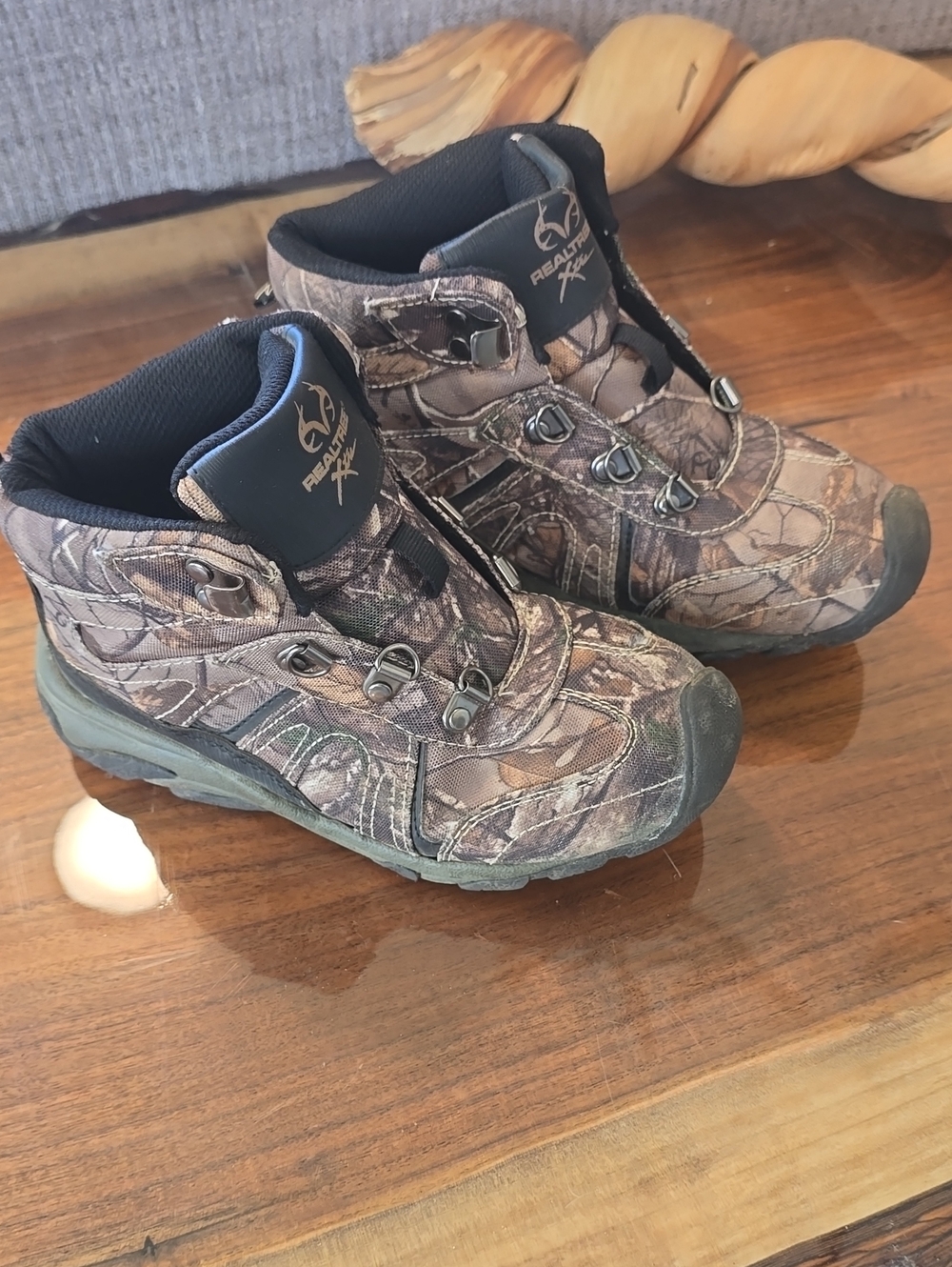 Realtree Brown Camo Kids Hiking Boots